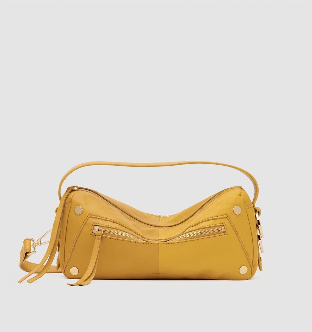 NEW HAMMITT women's doxie two tone medium bag in yellow/ gold